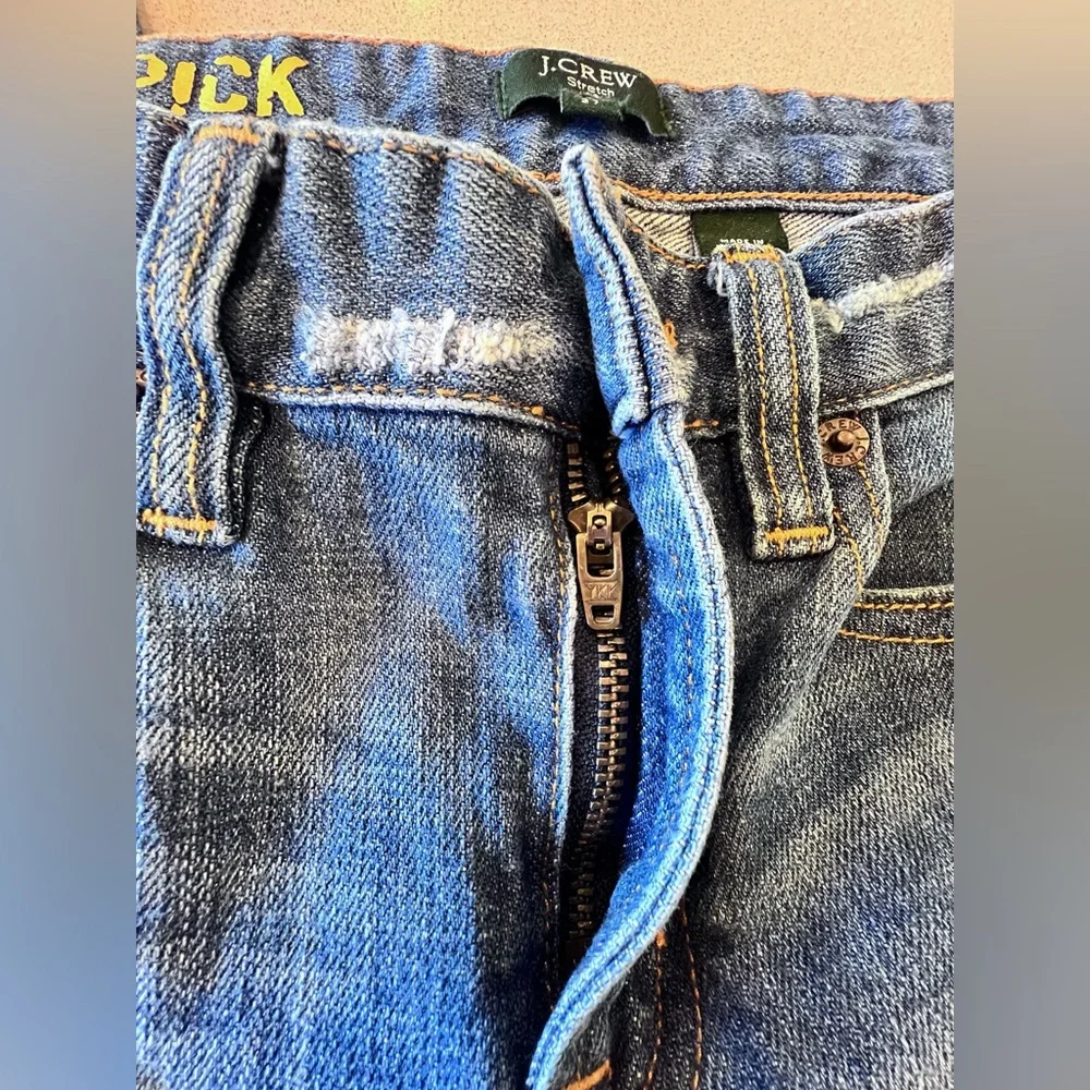 J. Crew Stretch Distressed Toothpick Jeans Sz 27